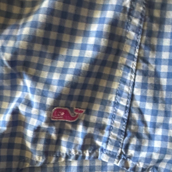 Vineyard Vines Light Blue and White Checkered Shirt - Picture 3 of 6